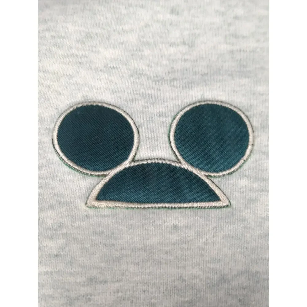 VTG Disney Mickey & Co Varsity Jacket Green White Button Up Spellout Size L